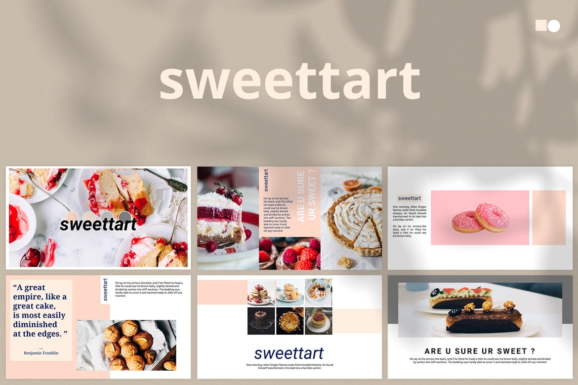 Sweettart - Template PowerPoint Modern dan Elegan