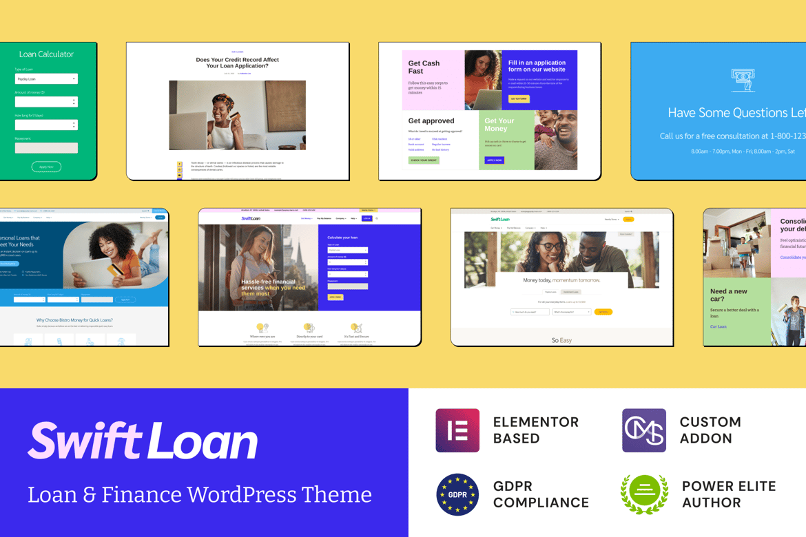 Tema WordPress Swift Loan - Solusi Keuangan dan Pinjaman Cepat