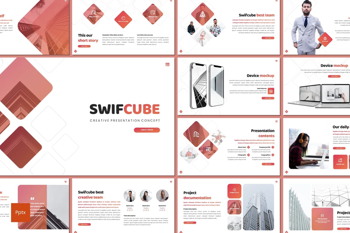 Swiftcube - Template Presentasi PowerPoint Modern dan Kreatif