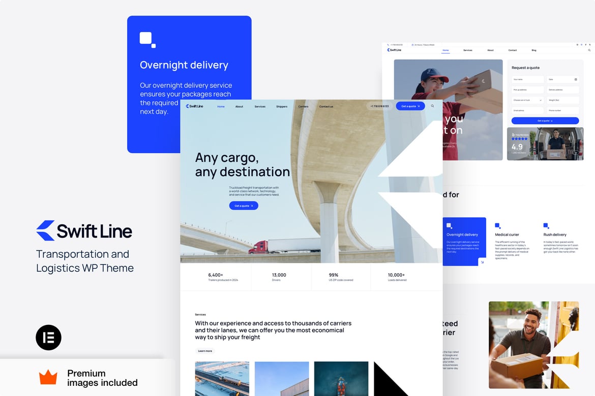 SwiftLine - Tema WordPress untuk Kurir dan Logistik yang Efisien