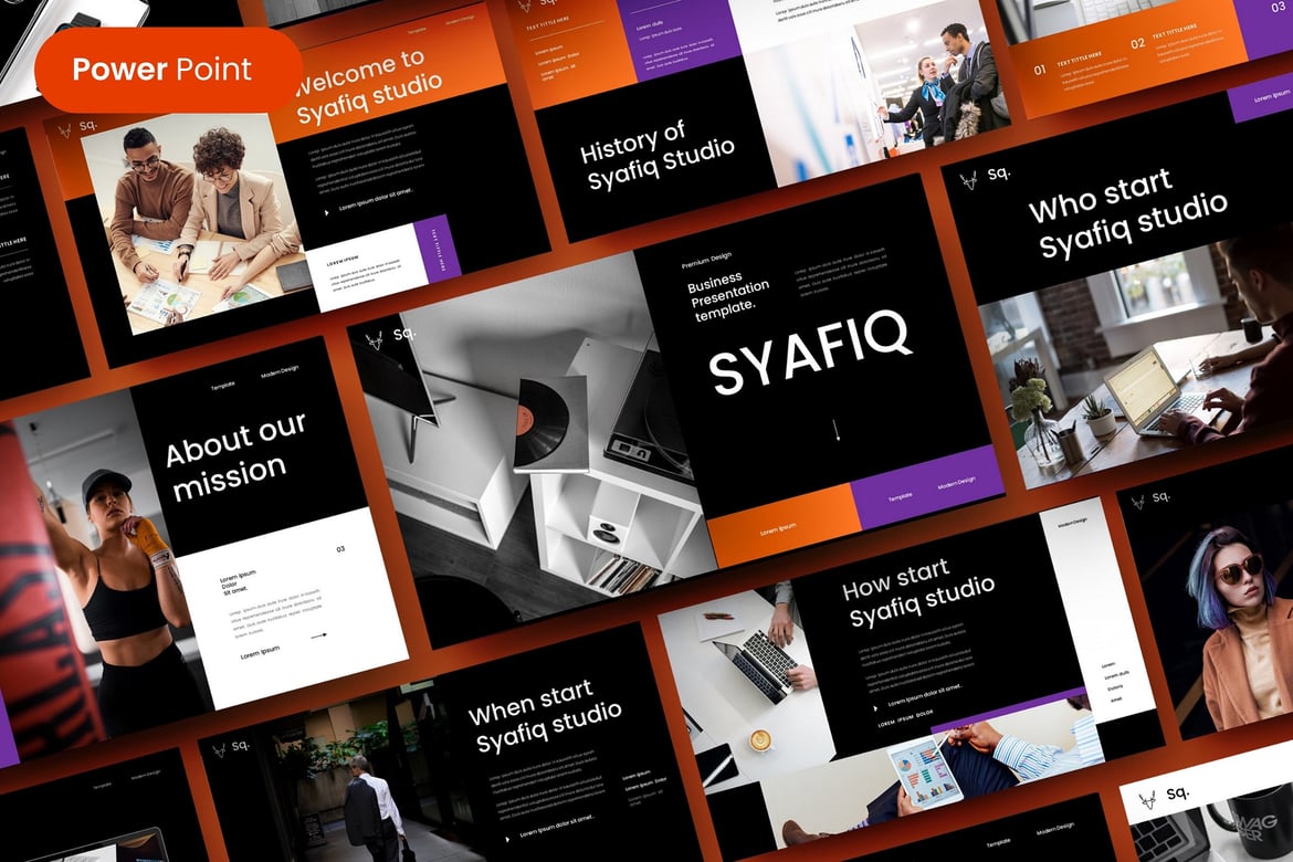 Syafiq – Template Presentasi PowerPoint Bisnis yang Menarik