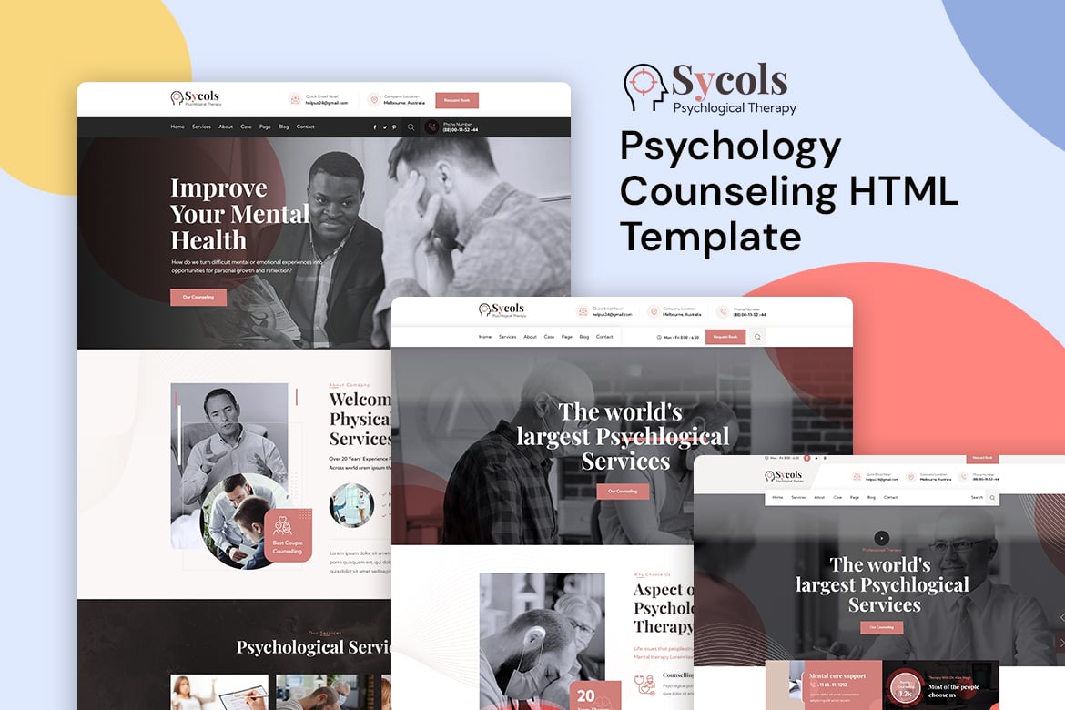 Sycols - Template Website Konseling Psikologi yang Menarik dan Profesional