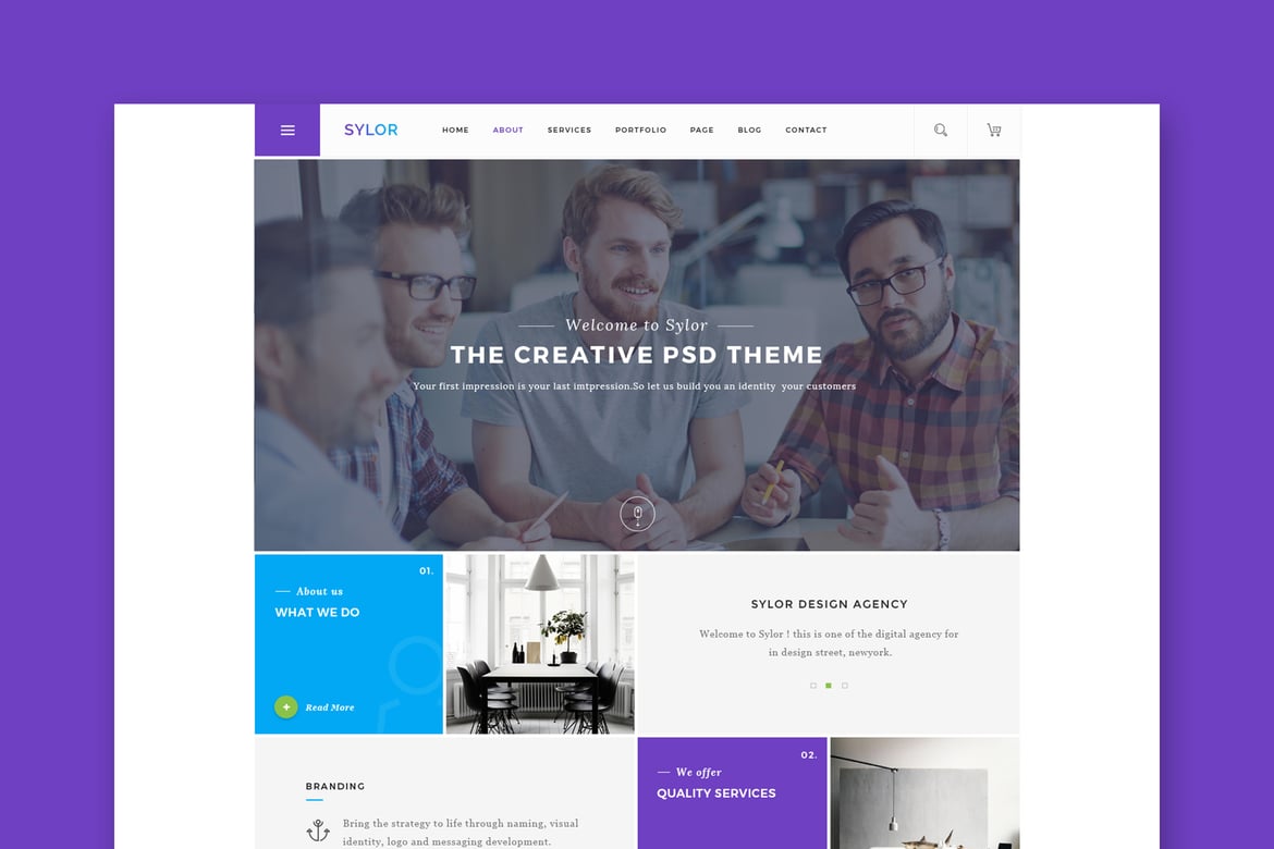 Sylor - Template Website Agensi dan Portofolio yang Modern