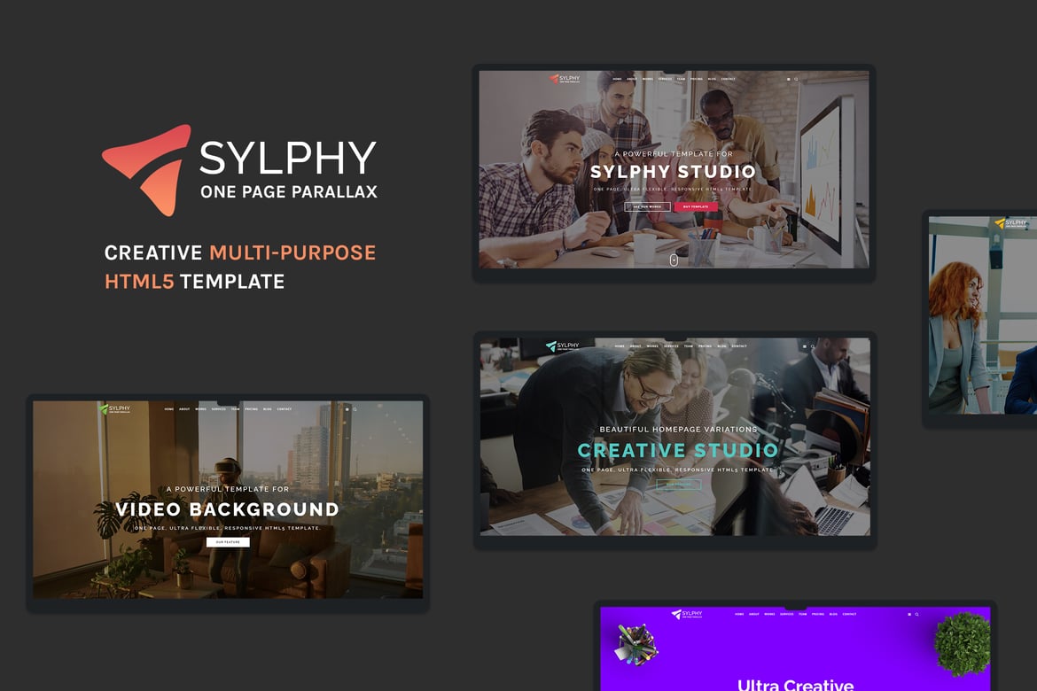 Sylphy - Template Web Kreatif Serbaguna HTML5 yang Profesional
