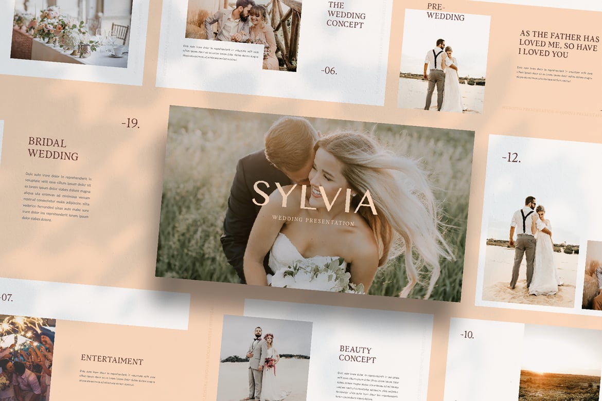 Template Presentasi Pernikahan Sylvia - PowerPoint Kreatif