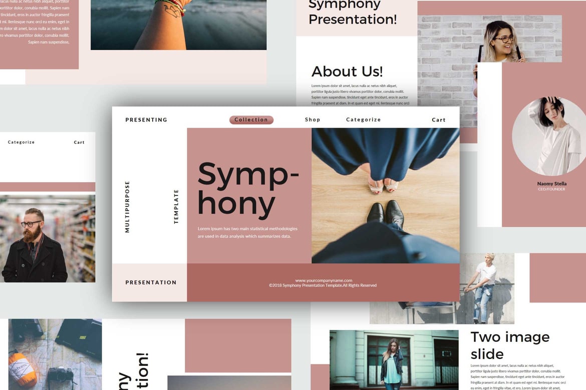 Template PowerPoint Symphony yang Elegan dan Profesional