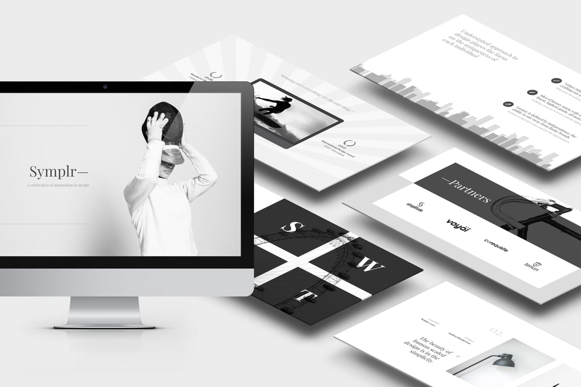 Template Presentasi PowerPoint Minimalis dan Elegan dari Symplr