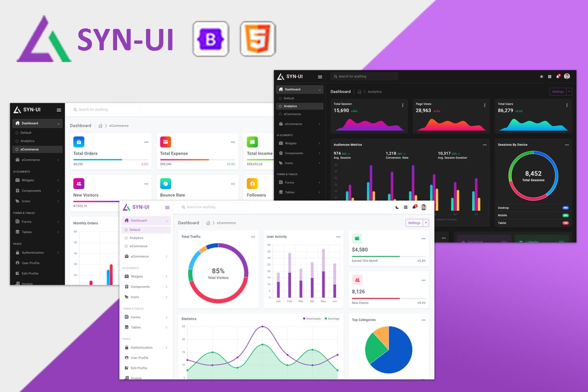 SYN-UI - Template Admin Bootstrap Responsif yang Modern