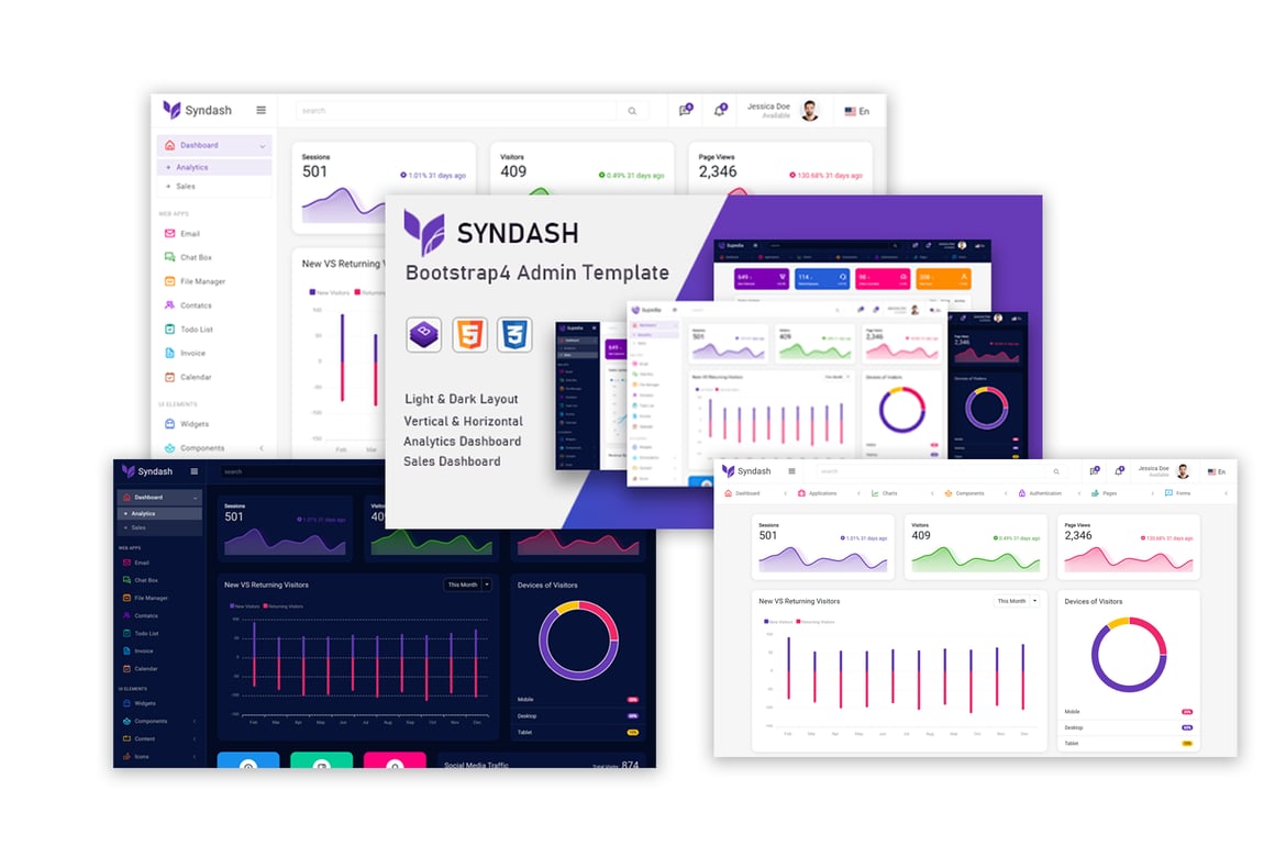 Syndash – Template Admin Bootstrap5 yang Responsif dan Modern