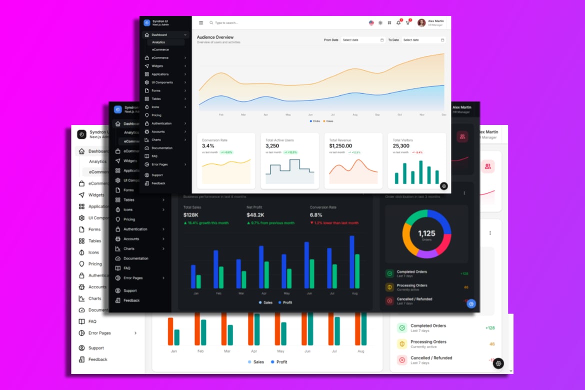 Syndron - Template Website Admin Modern dengan Tailwind CSS & Next.js