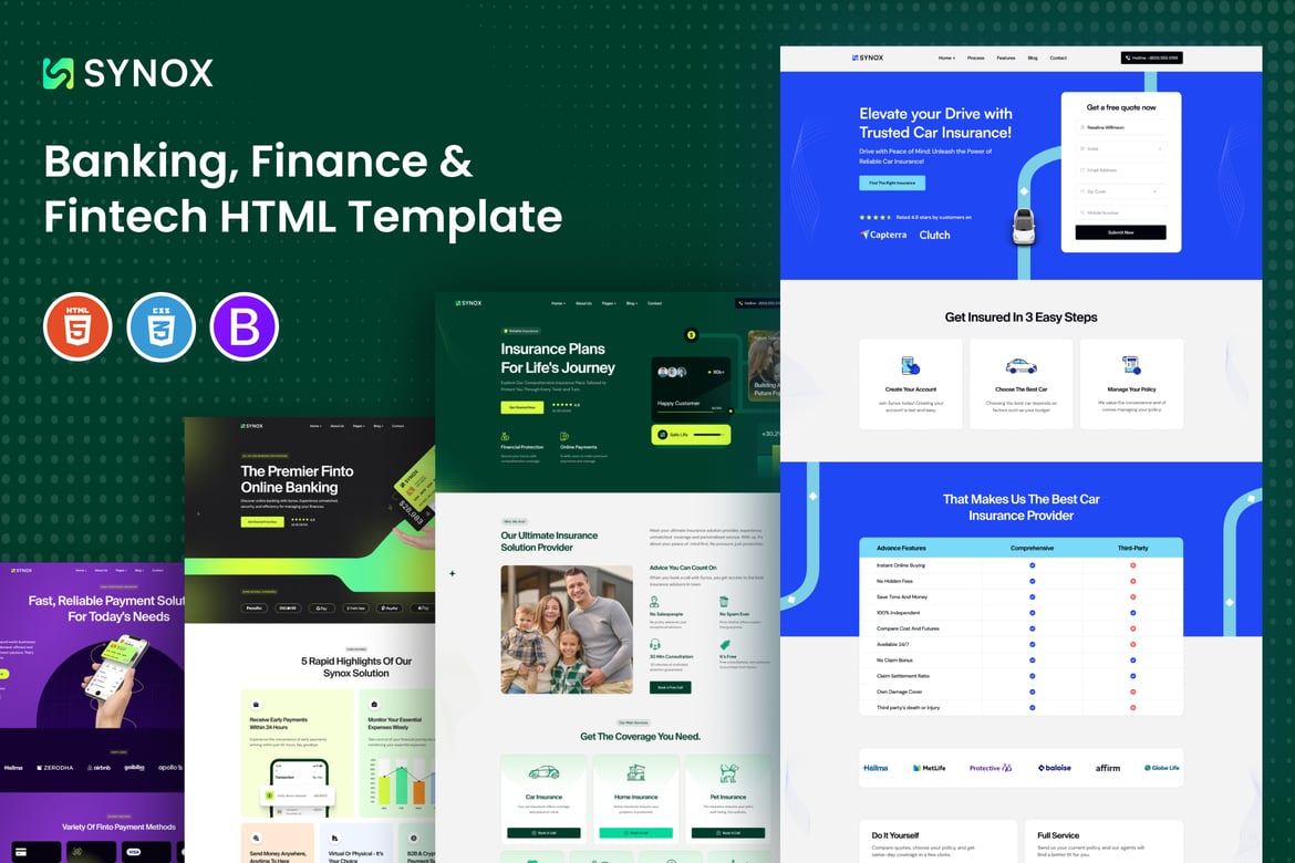 Template Website Synox - Solusi Modern untuk Sektor Perbankan dan Fintech