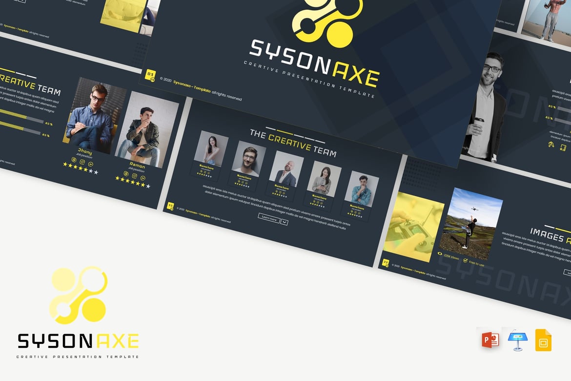 Template Presentasi Sysonaxe - PowerPoint, Google Slides, dan Keynote
