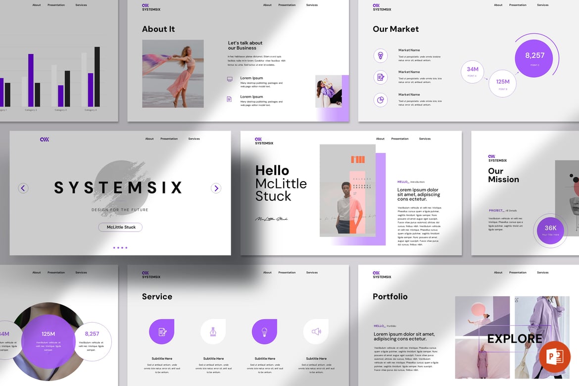 Template Presentasi Bisnis Systemsix yang Profesional dan Menarik