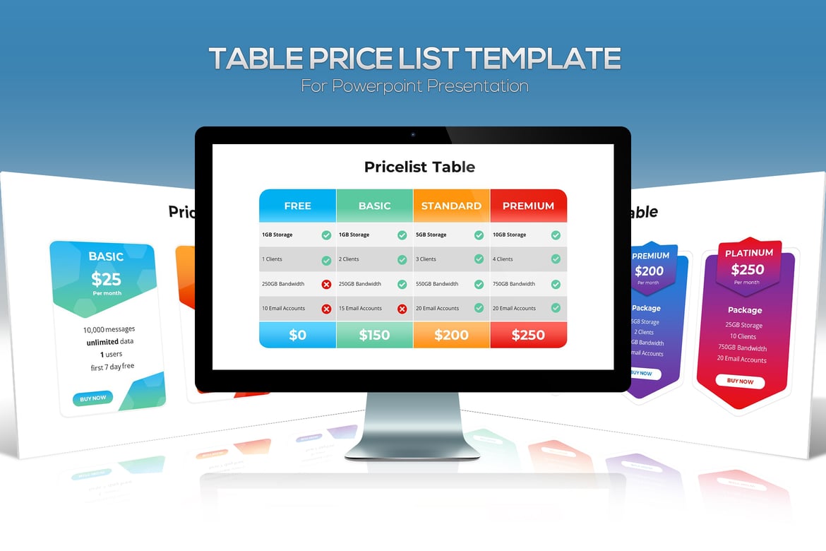 Template PowerPoint Daftar Harga yang Menarik dan Profesional