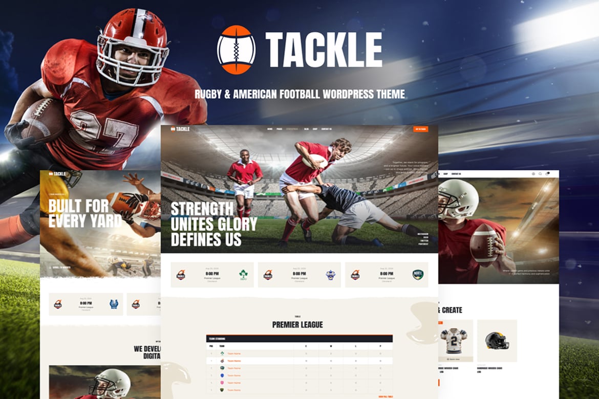 Tema WordPress Olahraga Tackle: Solusi Terbaik untuk Klub dan Atlet