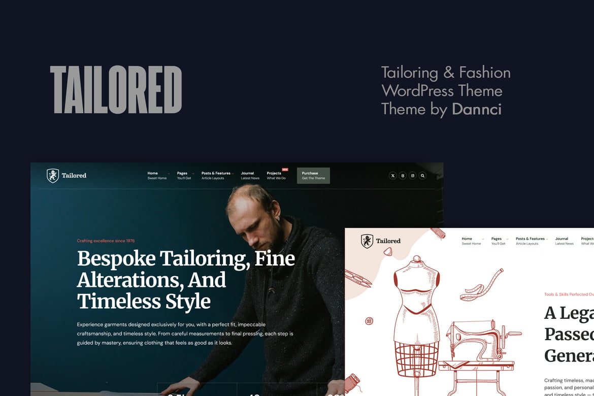 Tailored: Tema WordPress Premium untuk Fashion dan Penjahitan