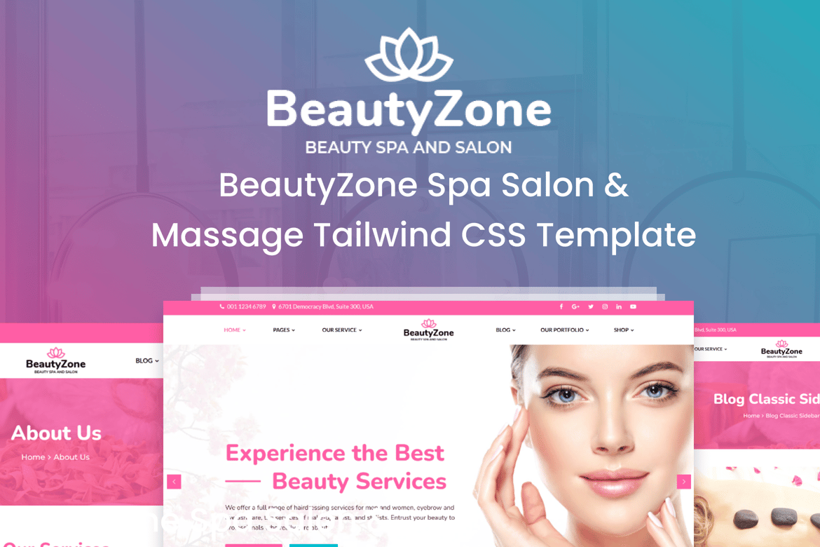Template Website Spa & Salon BeautyZone yang Modern dan Responsif