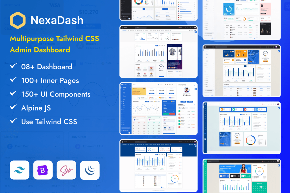 Template Website Dashboard Admin Serbaguna dengan Tailwind CSS