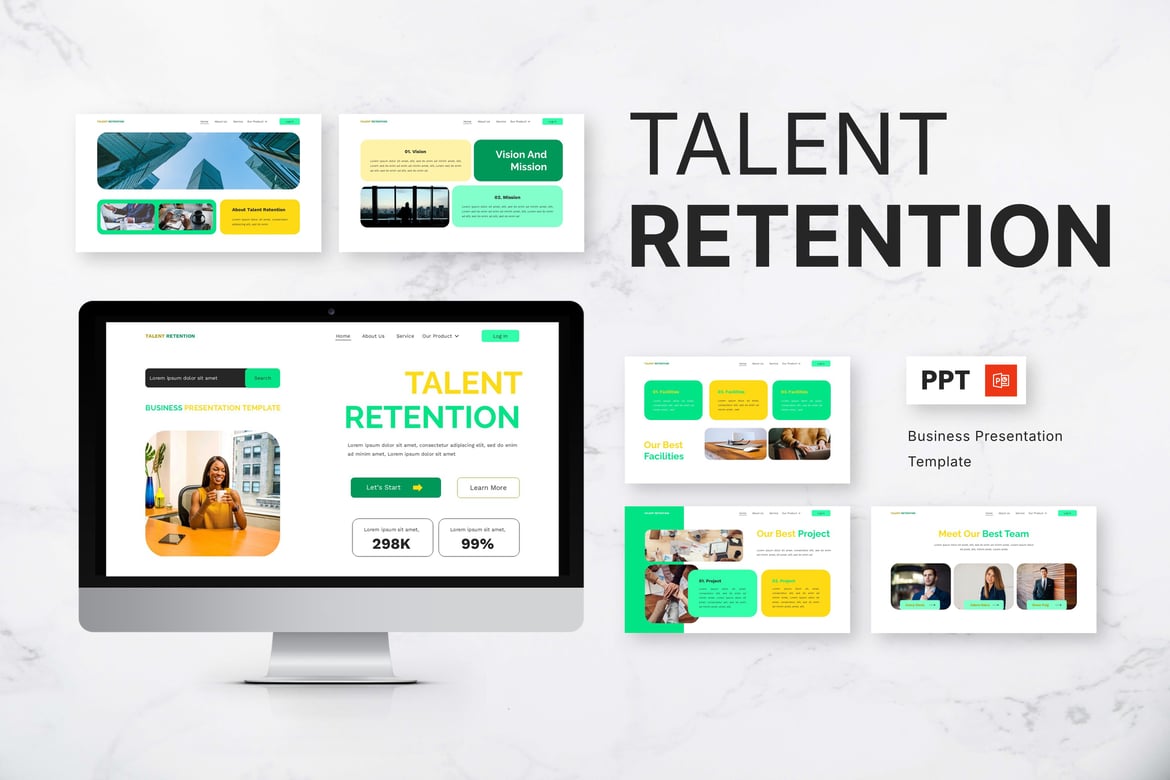 Template Presentasi PowerPoint untuk Retensi Talenta yang Efektif