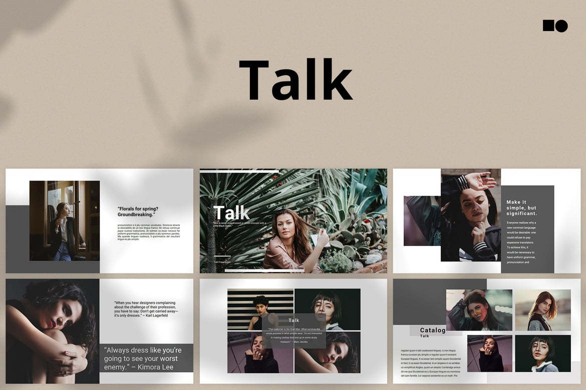 Template Presentasi PowerPoint Modern - Talk