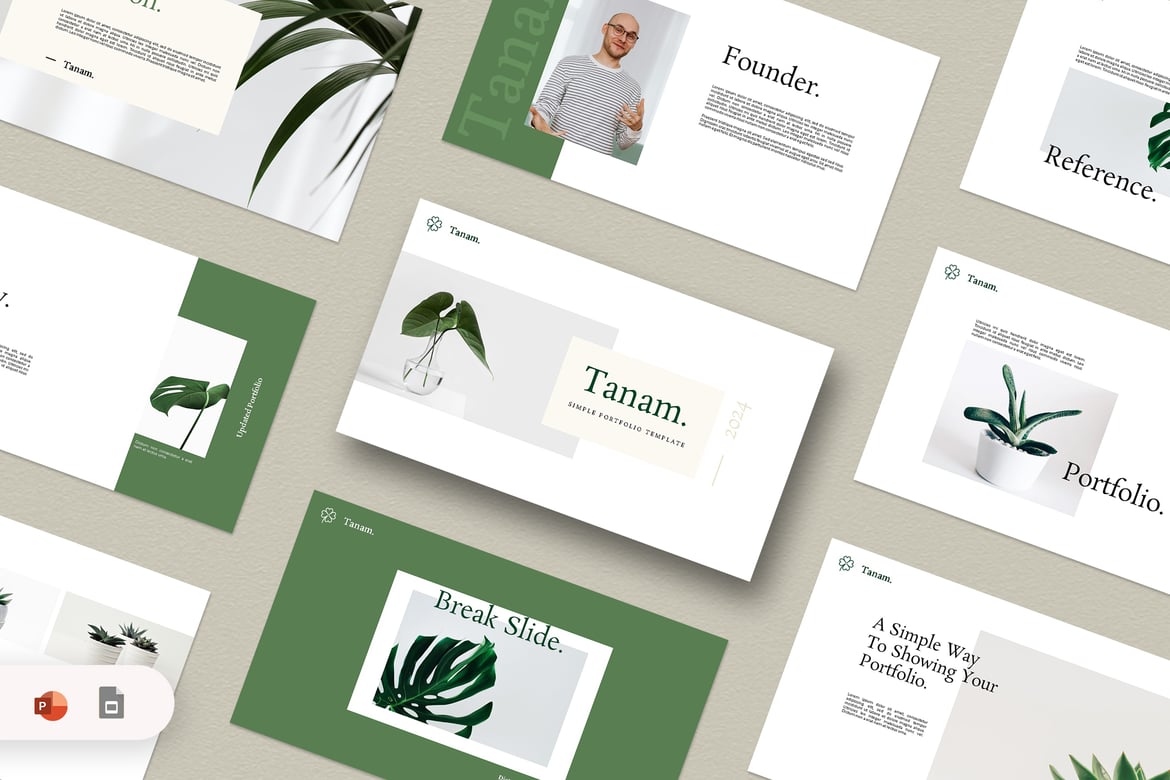 Tanam - Template Presentasi Portfolio Minimalis yang Stylish