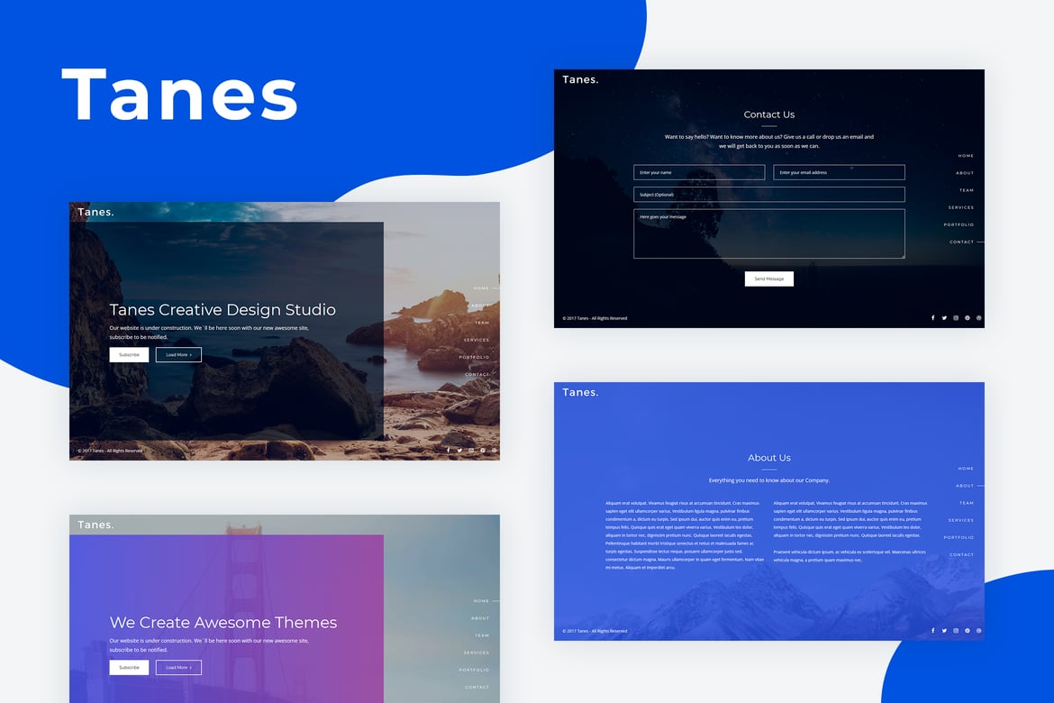 Tanes - Template Website Kreatif untuk Halaman Coming Soon