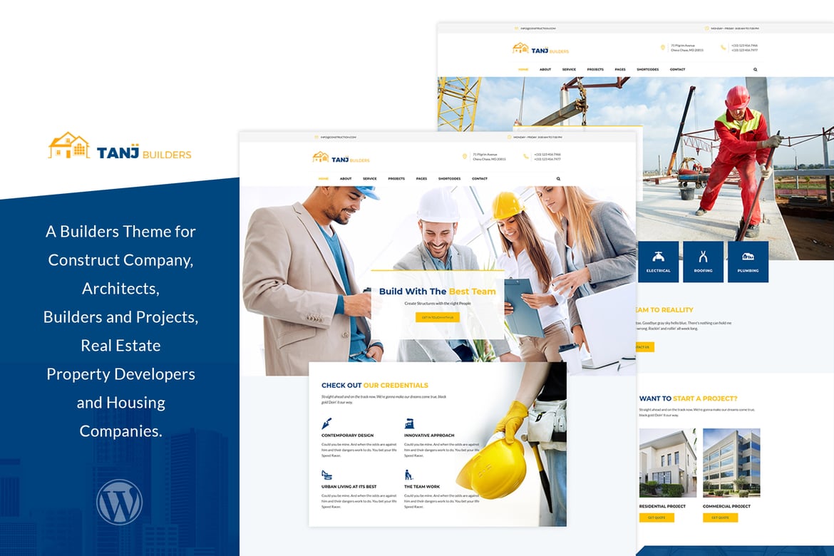 Tema WordPress Tanj - Solusi Ideal untuk Arsitektur dan Konstruksi