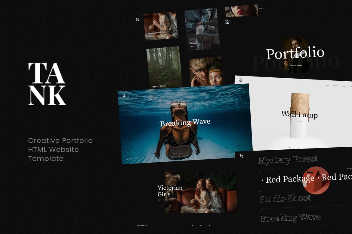 Tank - Template Website Portofolio Kreatif yang Menawan