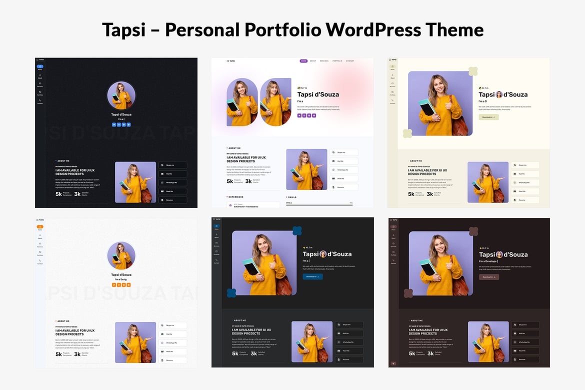 Tapsi – Tema WordPress Portofolio Pribadi yang Kreatif dan Modern