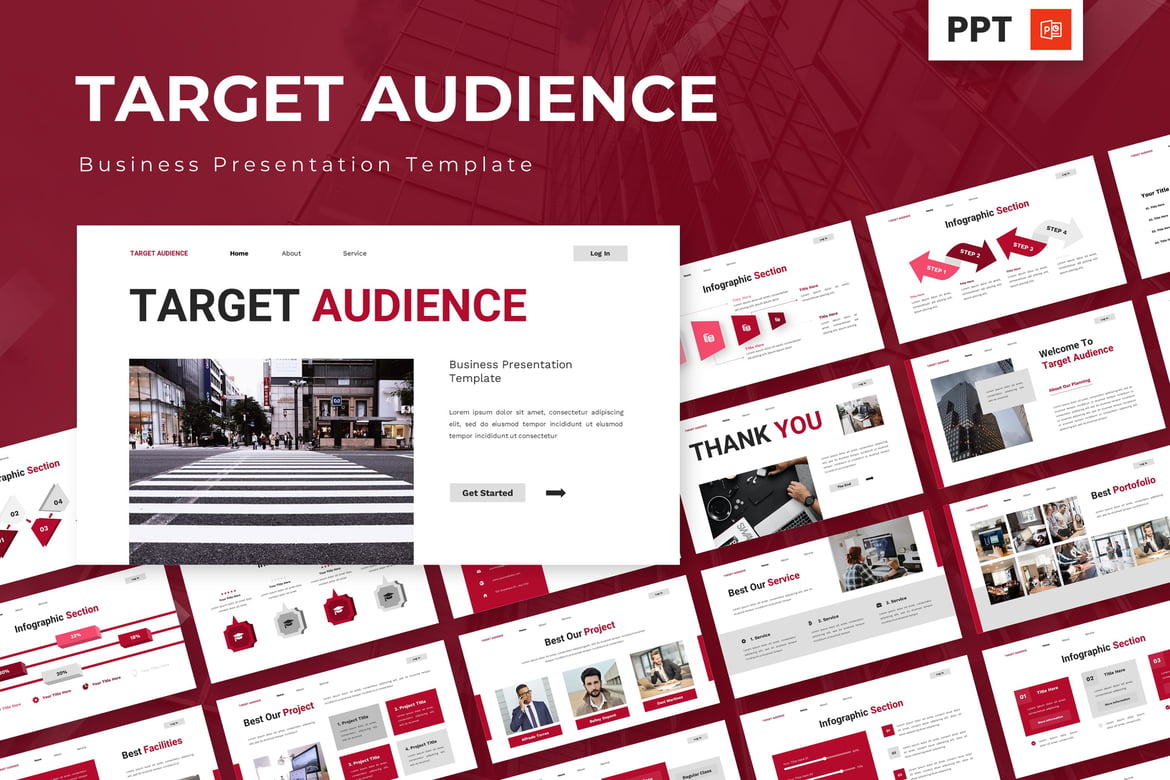 Template Powerpoint Bisnis untuk Mencapai Audiens Target Anda