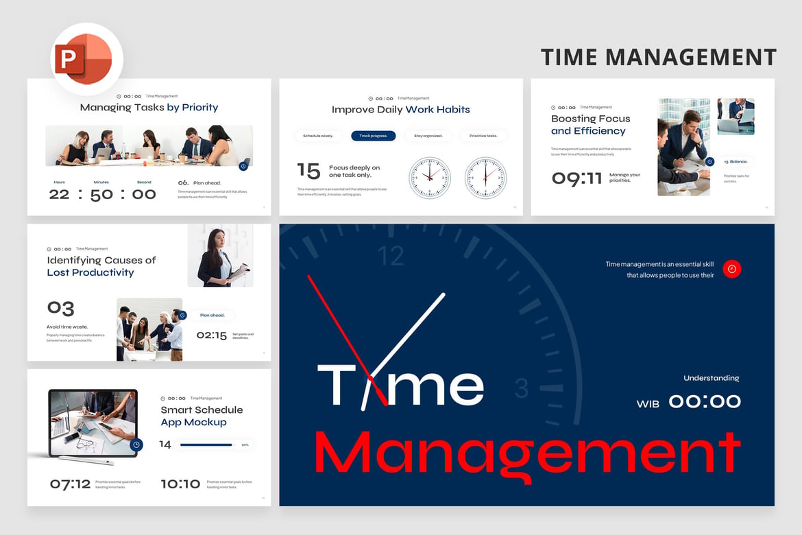 Template Presentasi PowerPoint Manajemen Target yang Menarik