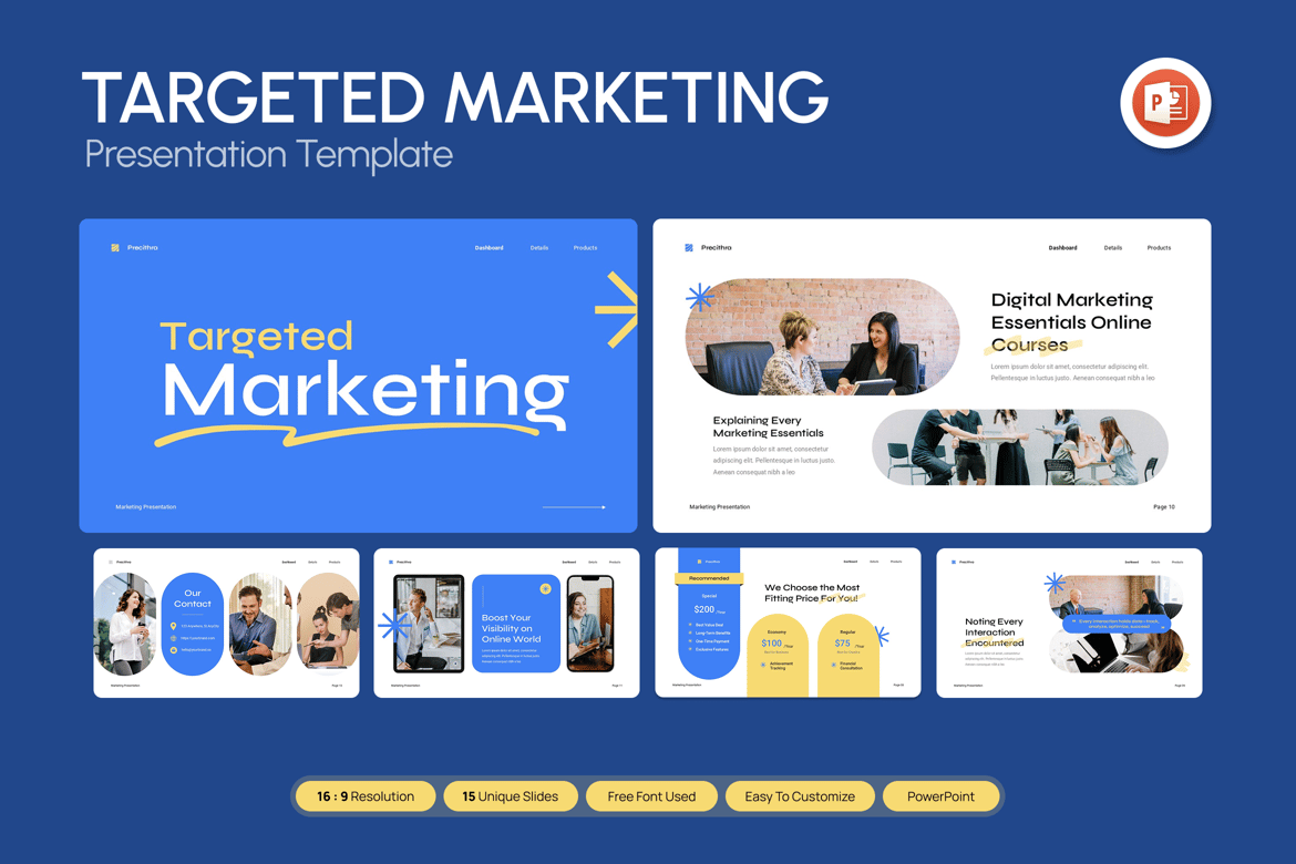 Template Presentasi PowerPoint untuk Pemasaran Terarah
