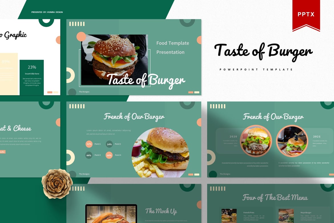 Template Presentasi Rasa Burger | Powerpoint yang Menarik