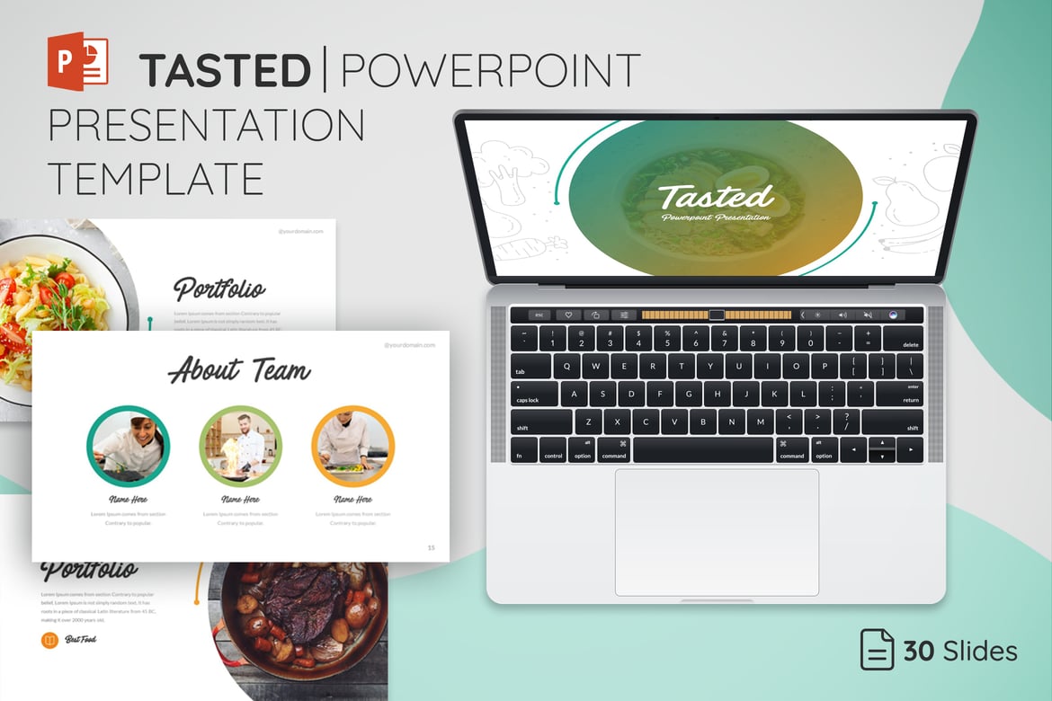 Template Presentasi Powerpoint Tasted - Modern dan Fleksibel
