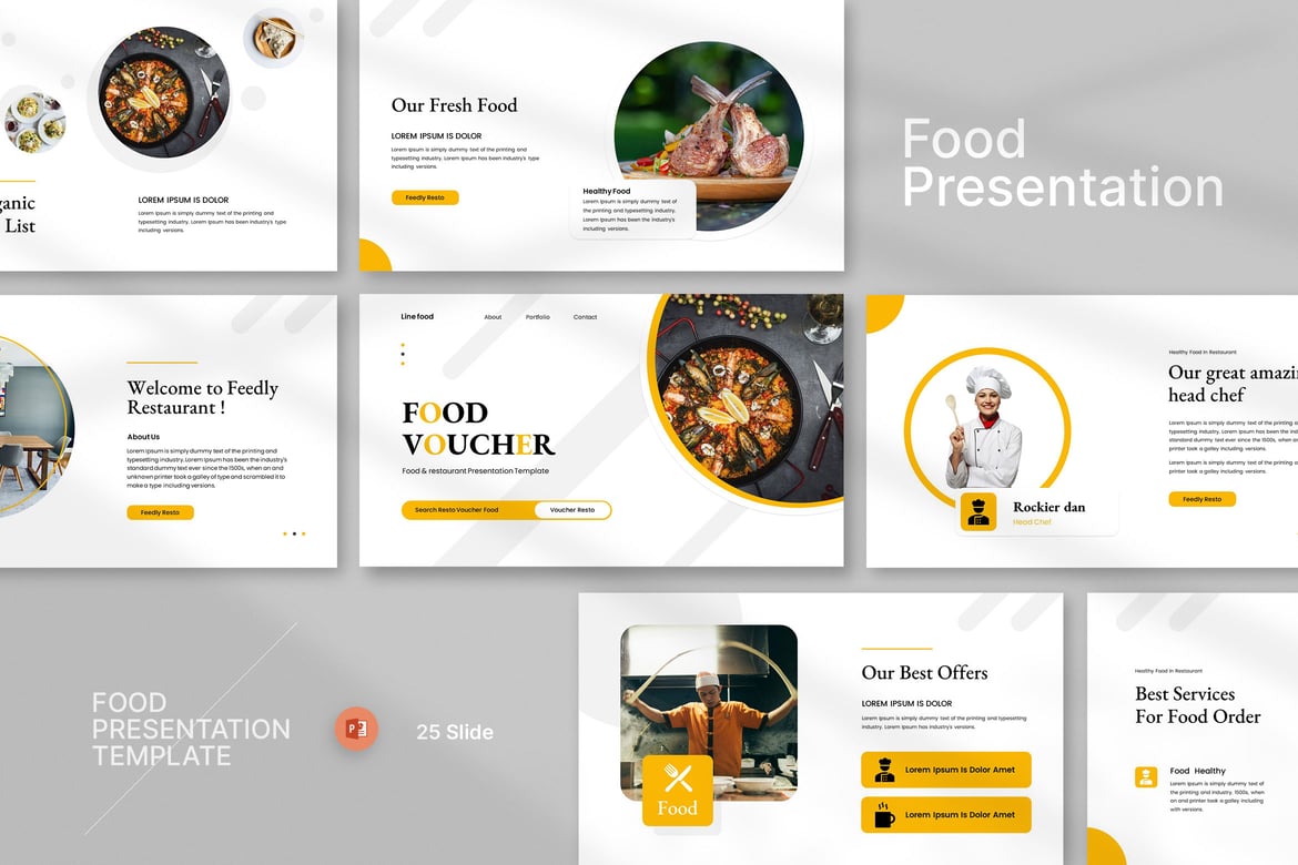 Template PowerPoint Tasty yang Menggugah Selera