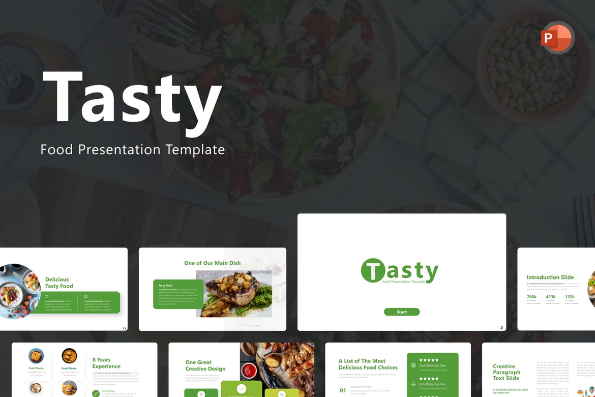 Template Presentasi PowerPoint Makanan Lezat yang Menggugah Selera