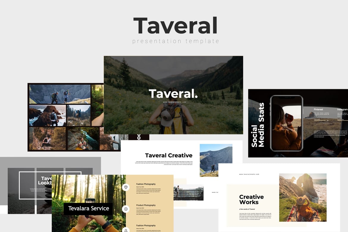 Taveral - Template Powerpoint Perjalanan yang Menarik