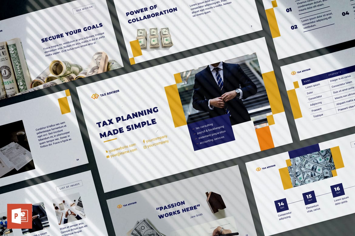 Template PowerPoint Konsultan Pajak yang Menarik dan Praktis