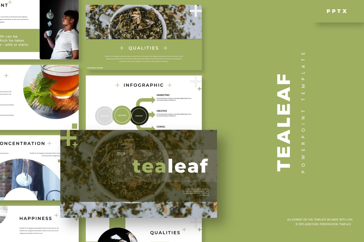 Tealeaf - Template Powerpoint Serbaguna untuk Presentasi Menarik