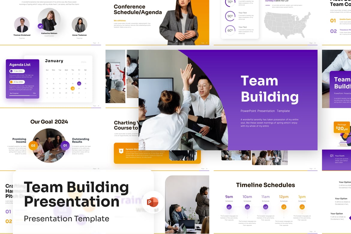 Template Presentasi PowerPoint untuk Team Building yang Menginspirasi