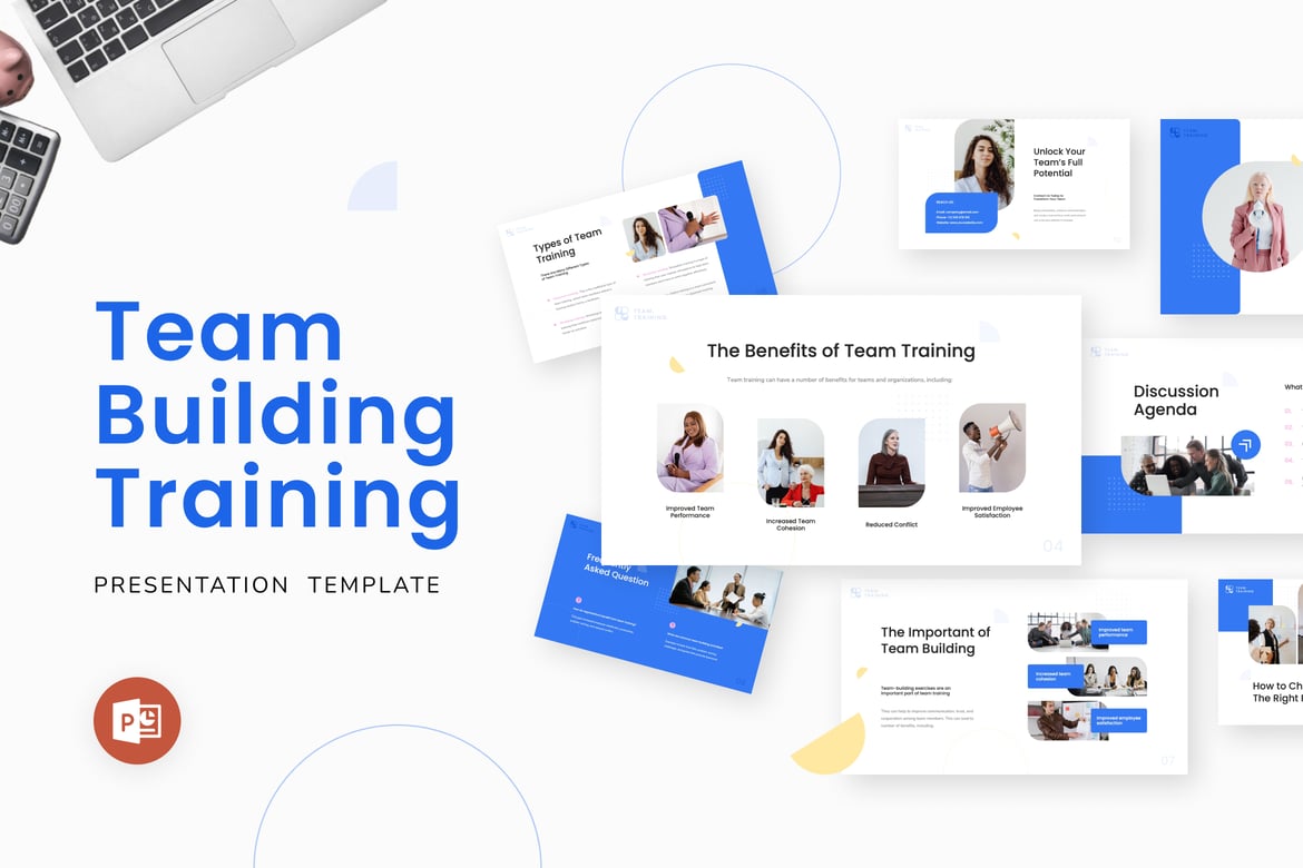 Template Powerpoint Pelatihan Tim yang Menarik dan Profesional