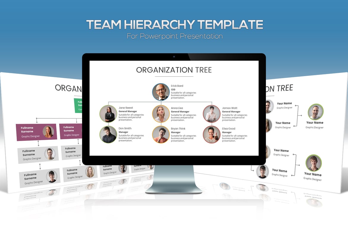 Template PowerPoint Struktur Tim yang Efektif