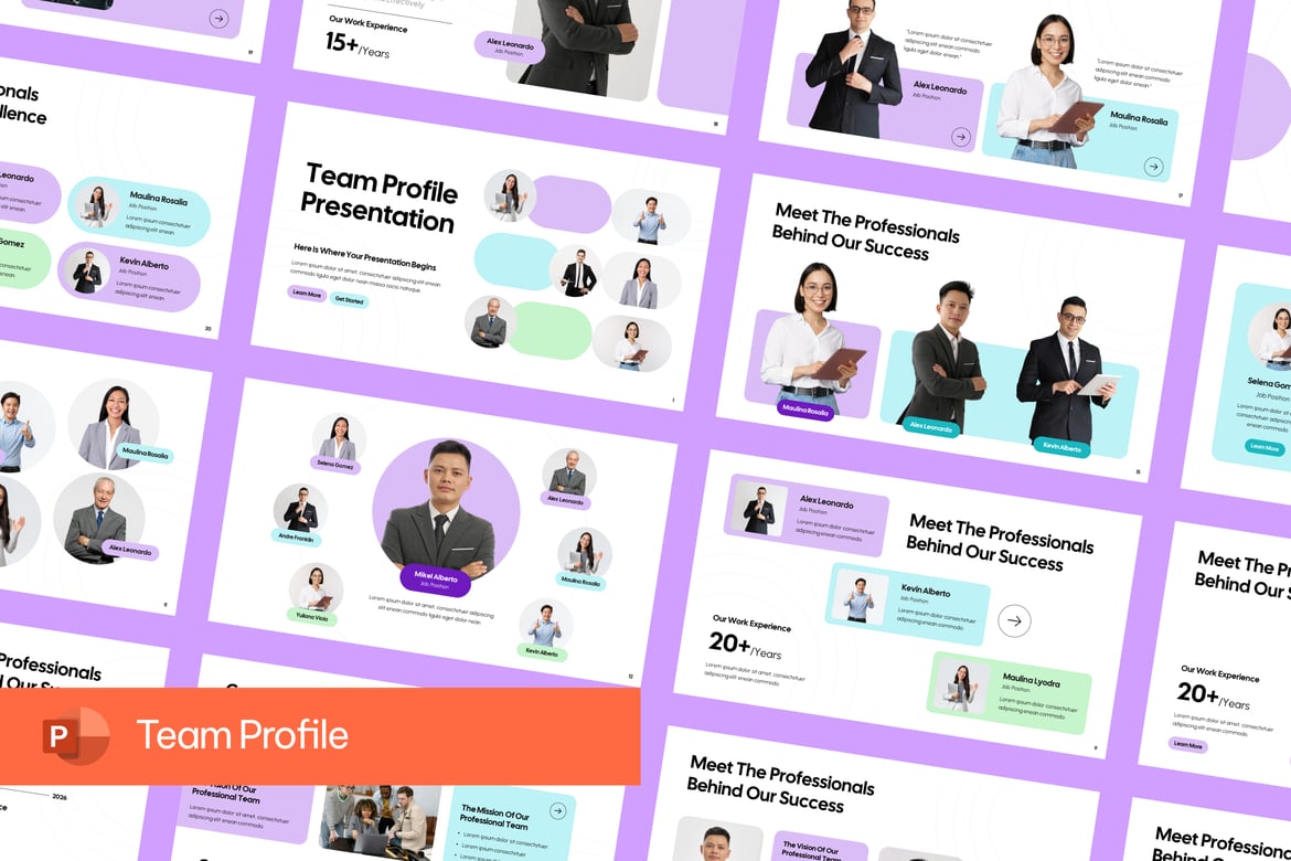 Template Presentasi Profil Tim yang Menarik dan Profesional