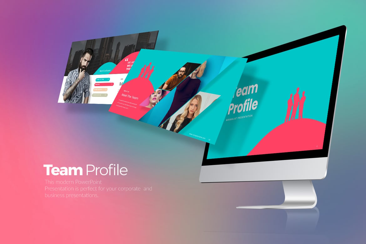 Template PowerPoint Profil Tim yang Menarik dan Profesional
