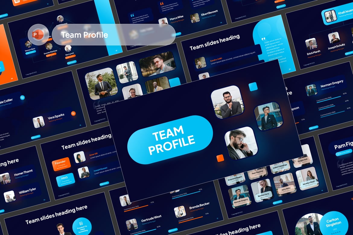 Template Presentasi Profil Tim yang Menarik dan Profesional