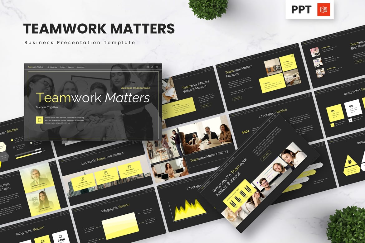 Template Powerpoint Bisnis: Tim Kerja yang Efektif