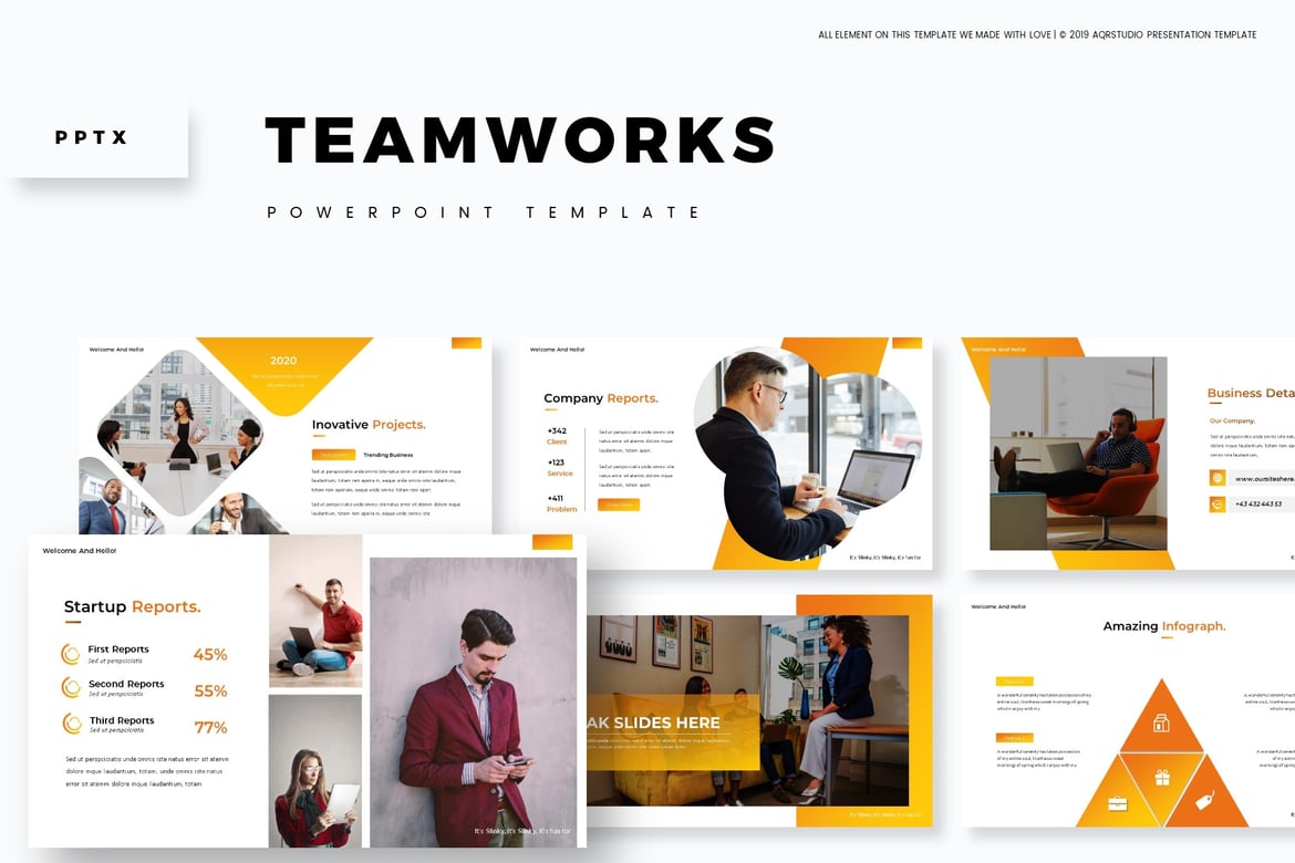 Template Powerpoint Teamworks - Solusi Presentasi Multifungsi