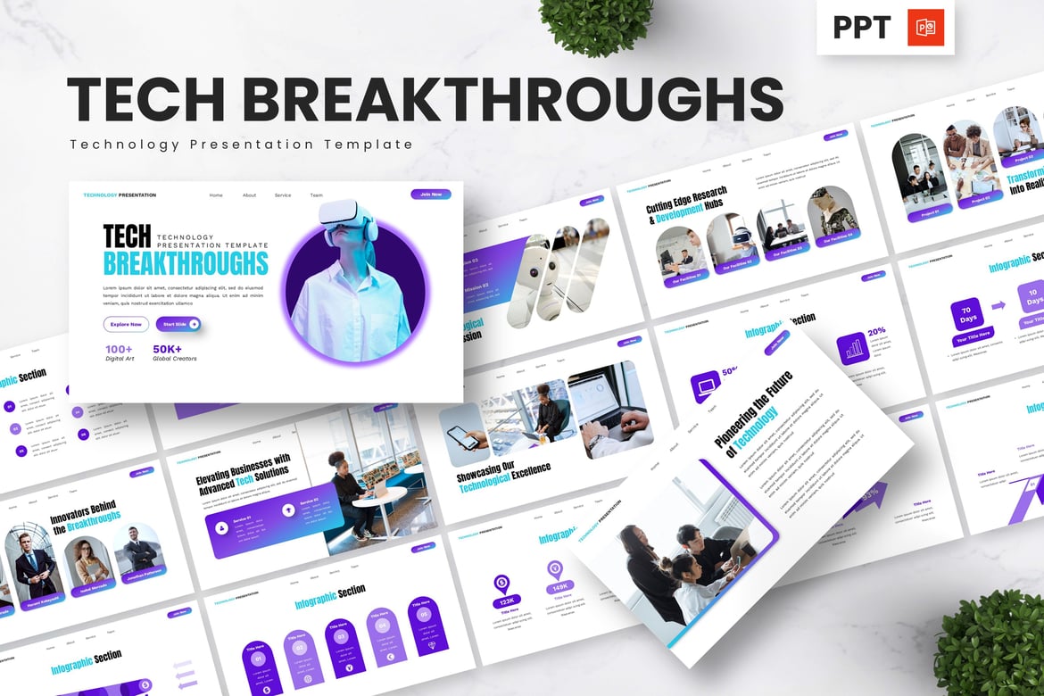 Inovasi Teknologi - Template PowerPoint Menarik