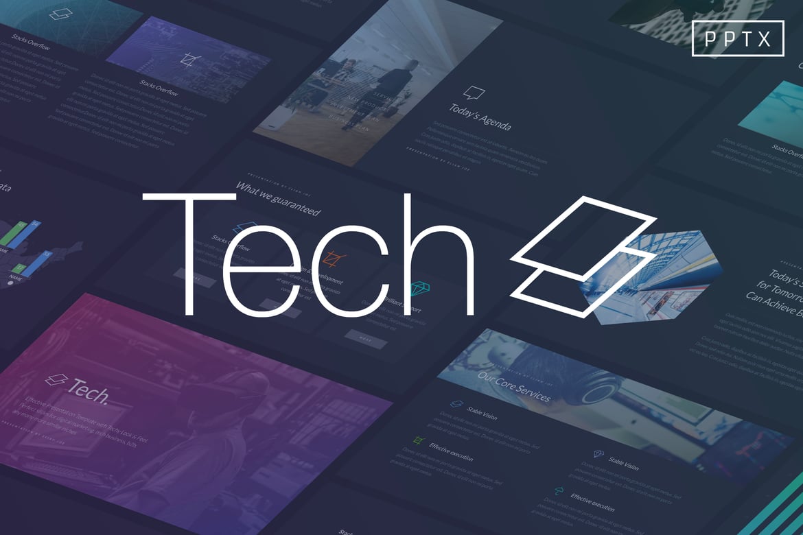 Template PowerPoint Teknologi Modern untuk Presentasi Bisnis