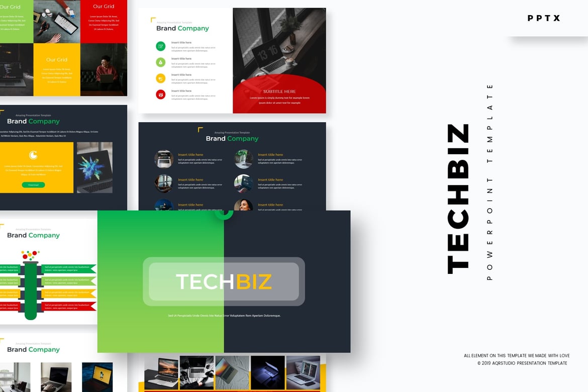 Template Powerpoint Techbiz - Solusi Presentasi Profesional